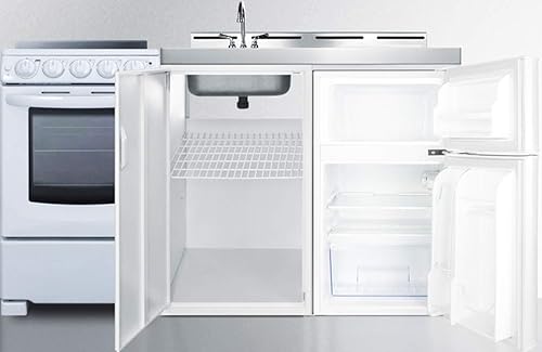 Miniatura 3 de Summit Appliance ACK60ELSTW - Cocina todo en uno de 60 pulgadas de ancho con 4 quemadores de 220 V rango eléctrico de tapa lisa