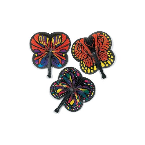 Butterfly Folding Fans (1 dz)