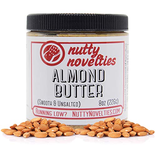 Nutty Novelties Classic Almond Butter - High Protein, Sweet Almond Butter - No Added Sugar - All-Natural, Pure Almond Butter Free of Cholesterol & Preservatives - Vegan Almond Butter - 8 Ounces