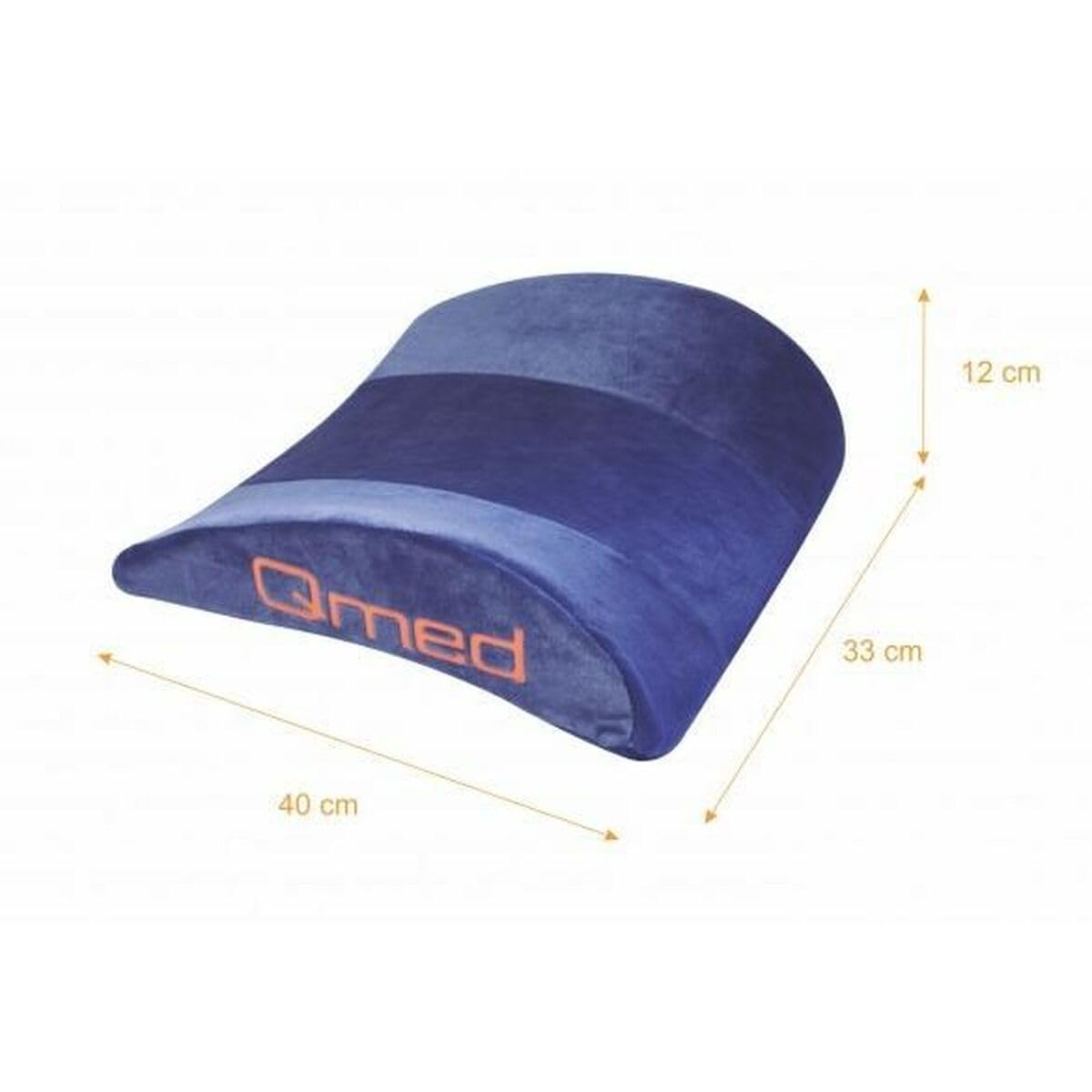 Lumbar Pillow Lordose-Kissen 40 x 33 x 12 cm aus Memory Schaum (55 kg/m3) | Stützendes Lendenkissen zur Entlastung der Wirbelsäule | Für Zuhause, Arbeit, Auto und im Hotel