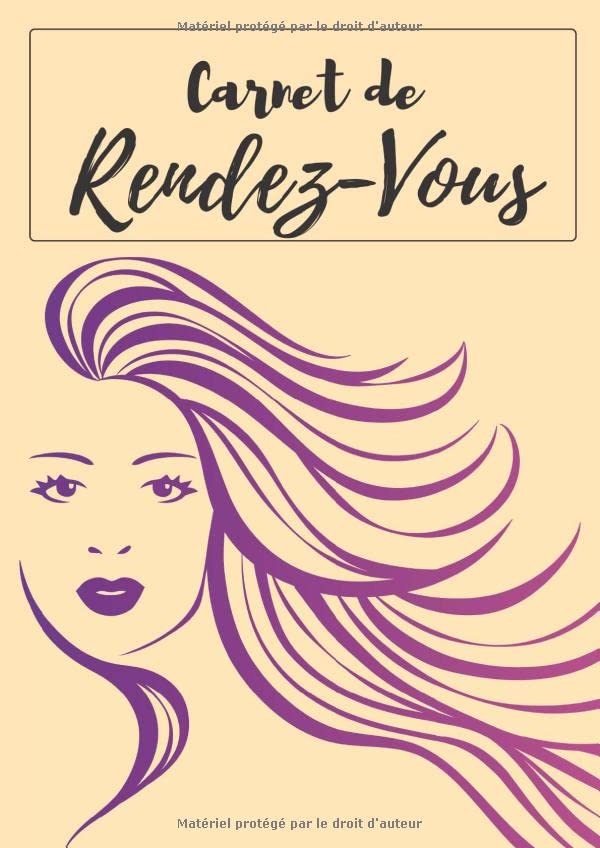 Carnet de Rendez-Vous A4 pour Coiffeurs et Salons de Beauté - 110 Pages