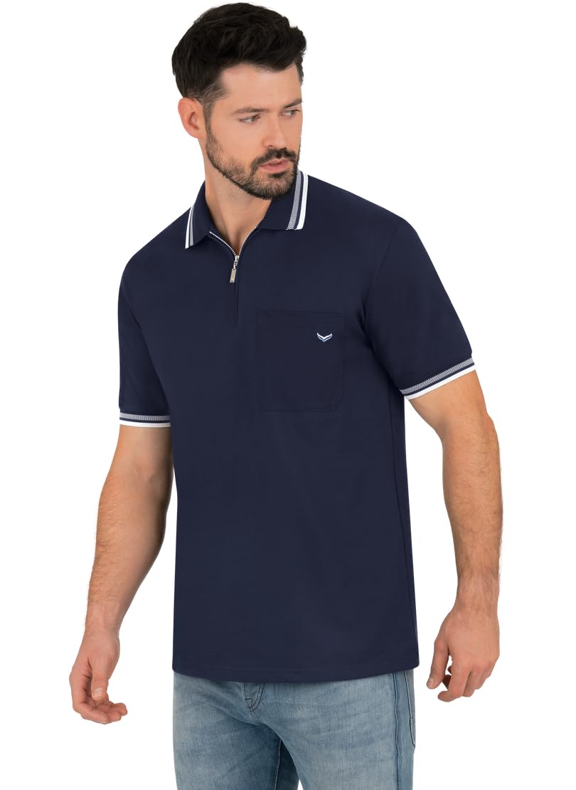 Trigema Herren Trigema Poloshirt mit Reißverschluss Poloshirt (1er Pack)