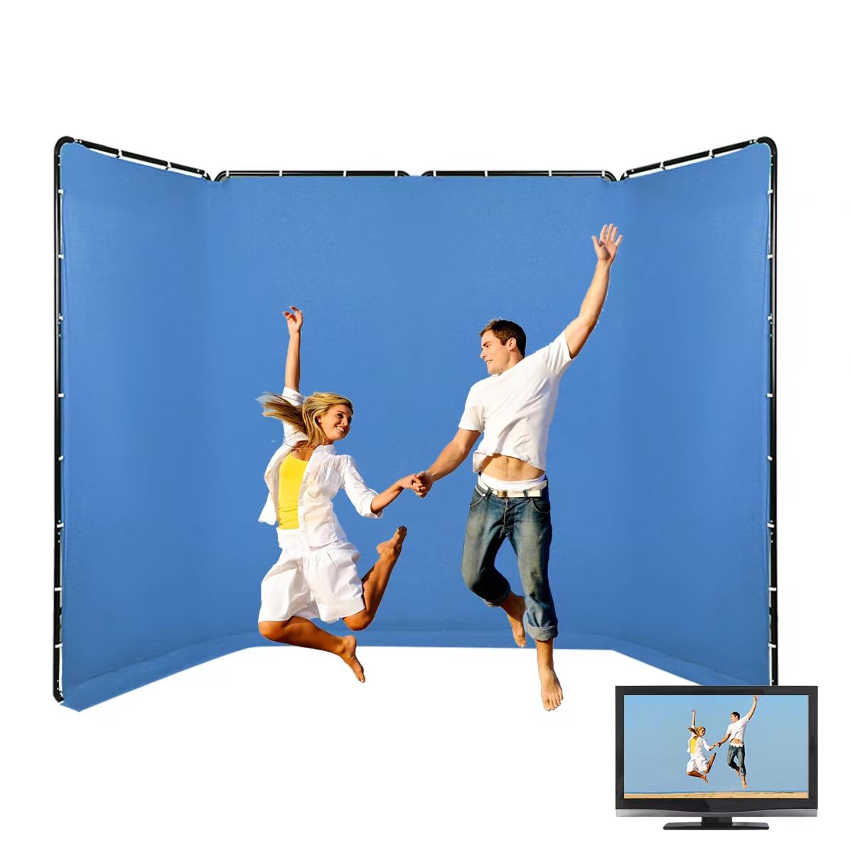 Fond bleu photographie portable pour éliminer les plis en arrière-plan photo