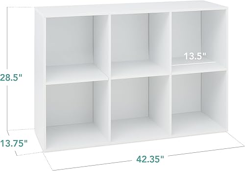 Miniatura 195 de Best Choice Products - Organizador de almacenamiento de 6 cubos, apertura de 13.5 pulgadas, estantería, estante de exhibición, personalizable con 3