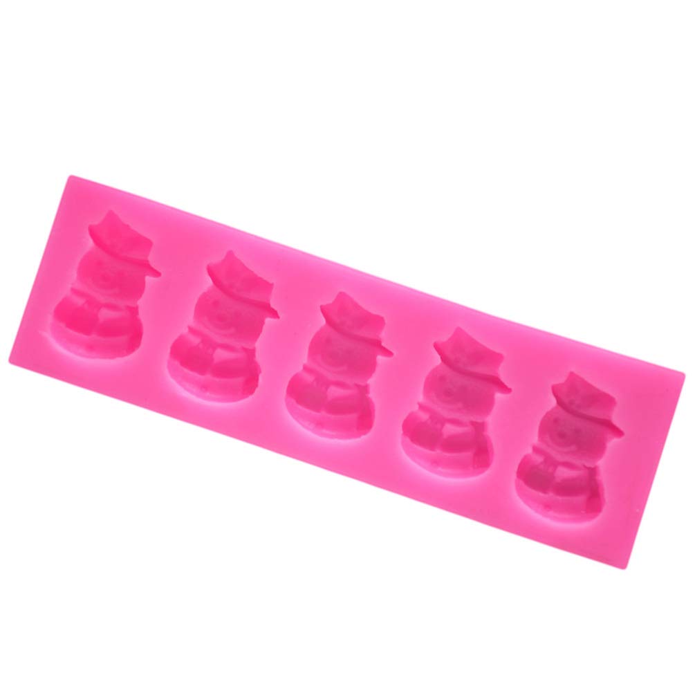 Weihnachten Schneemann Schokoladenform Weihnachten Silikon Süßigkeiten Keks Gummibärchen Form DIY Kuchen Dekoration Form for Fondant Kuchen Süßigkeiten Weihnachten Backzubehör/371 Pfanne