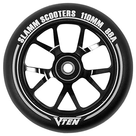 Slamm Scooters V-Ten II Roues SL582, Mixte Adulte, Noir, 110 mm