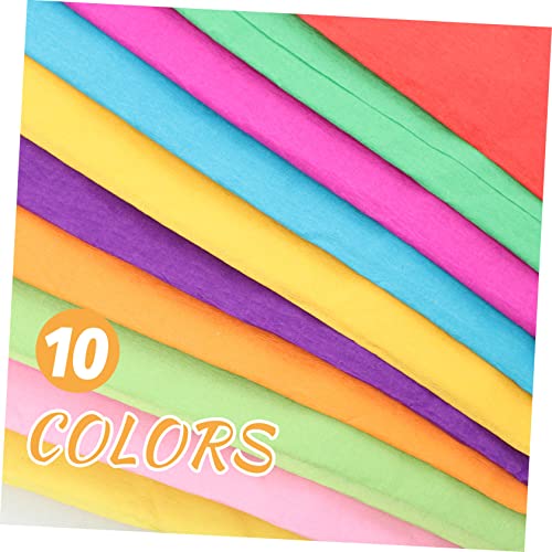 Exceart 60 Sheets Colored Crepe Paper Present Wrapping Paper Double Sided Origami Paper Flower Wrapping Paper Foldable Craft Paper Crepe Origami Paper Gift Packaging Paper Foldable Paper #TOP6