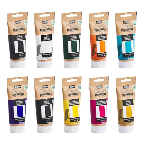 Image of PEBEO Pebeo-Origin Acrylics-Essential Set 10x60 ml, 10-Colour Assortment