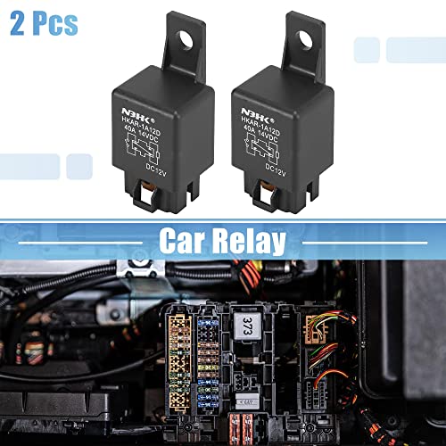 Uxcell 2 Pcs Z1507091/4 4 Pin Dc 12V 40A Universal Car Vehicle Motor Fuse Relay Switch Power #TOP1