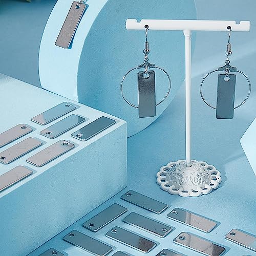 SUNNYCLUE 1 Box 50Pcs Stamping Blank Tags Stainless Steel Stamping Tags Engraving Message Word Tag Retangle Stamping Charms for Jewelry Making Charms DIY Earrings Bracelet Necklace Craft Supplies - Image 4
