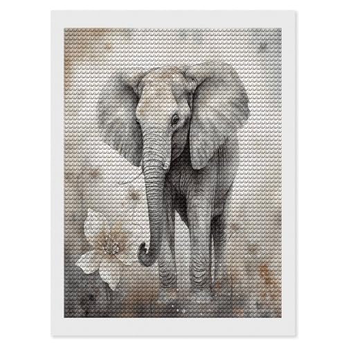 Kits de pintura de diamantes 5D FekiLoot de elefante para manualidades del hogar