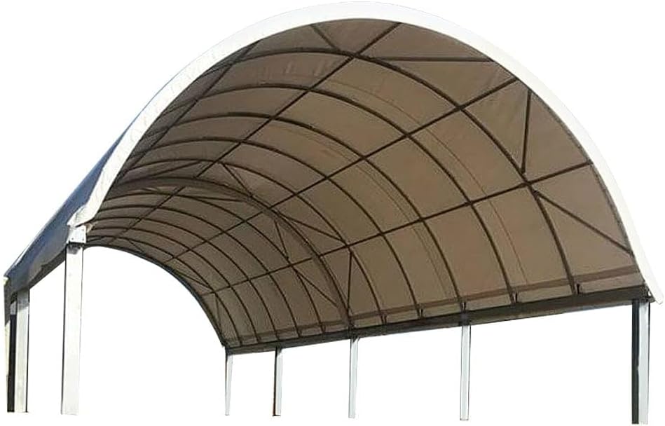 Mytee Products 40' x 40' x 13' Replacement Roof Cover for 20' Single Truss Shipping Container Shelter - 21 Oz 610 GSM PVC White Cover Storage Container Roof with No End Walls - Durable