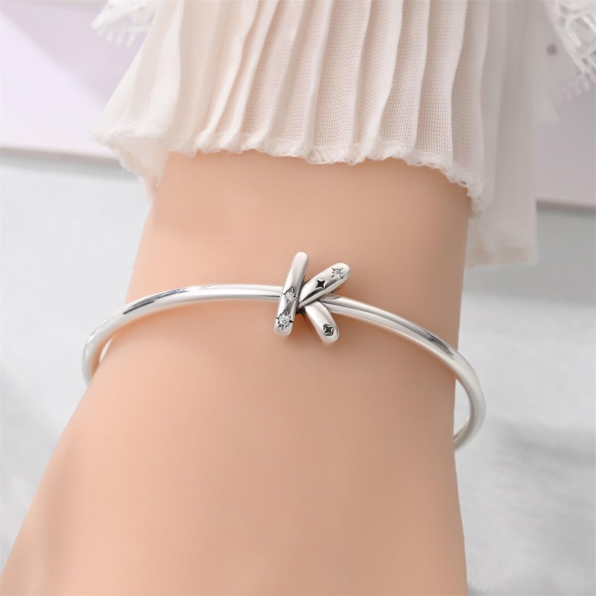 Sterling Silver Letter Charms For Bracelets, Initial Charms Fit For Pandora Bracelet, Hypoallergenic Bead Charm For Jewelry Diy Gifts For Women - Image 3