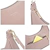 David Jones - Damen Kleine Umhängetasche - Frau Kette Schultertasche PU Leder - Handtasche Kettenhenkel Crossbody Bag - Trendy Tasche Mode Abendtasche Kettentasche Pochette Clutch Party - Rosa #4
