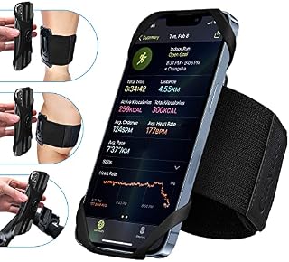 Cikyner Running Armband, 3 in 1 Running Phone Holder Sports Armband Bicycle Phone Holder 360° Rotatable & Detachable Running Phone Armband for 4.5- 7'' iPhone Samsung Huawei for Gym Running Hiking