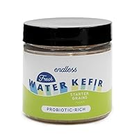 Vista 1 de Cultures for Health Un sinfín de granos de kéfir de agua dulce Bebida probiótica fermentada de bricolaje mejora la salud intestinal El iniciador