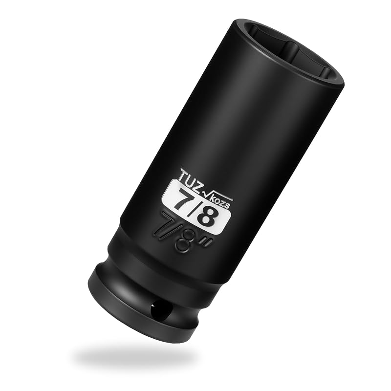 Soquete de Impacto Profundo 7/8 pol. com Encaixe de 12,7 mm, 6 Pontas, em Aço CR-MO TUZkozs – 1 peça