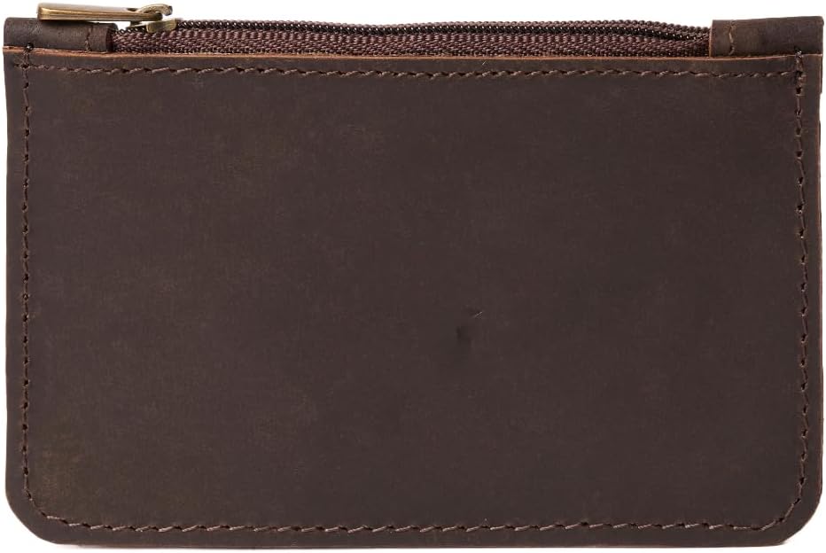 PIDAVLIYA'S Coin Purse for Men,Coin Pouch for Men,Genuine Leather Mens Tray Purses Coin Purse Cash Change Wallet Key Holder Money Pouch (Brown)