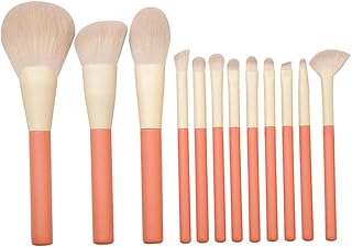 Vaguelly 12pcs Wood Handle Makeup Brush Set f...