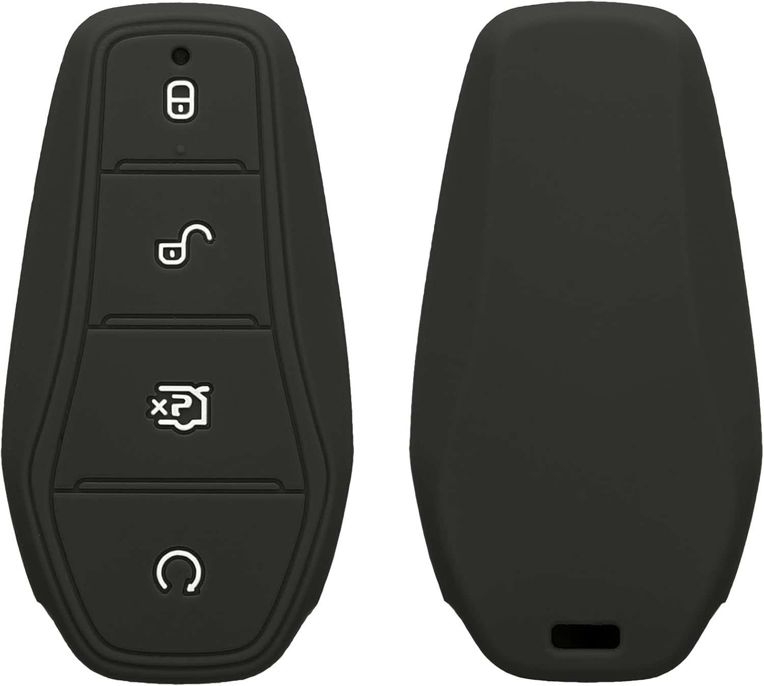 kwmobile Case Compatible with BYD Atto 3 / Sealion/Han/Tang/Dolphin/Seal – Protective Silicone Case for Car Key – Matte Black Case