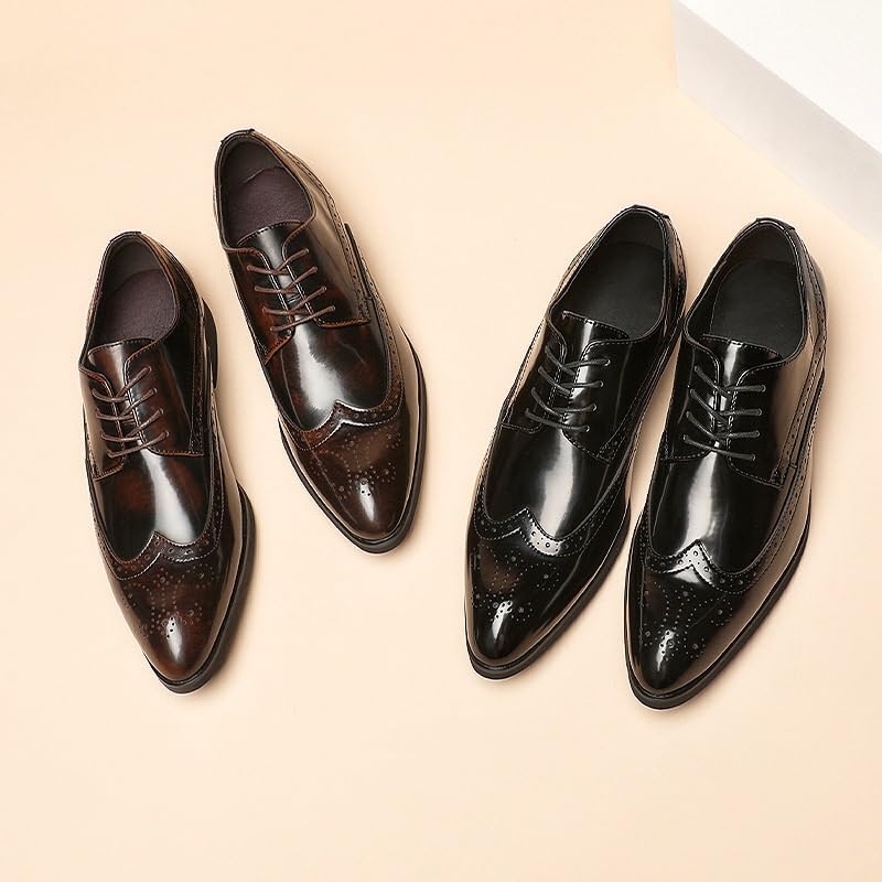 Men's Business Dress Shoes Pointed-toe British-style Shoes Soft Sole Anti-slip wear-resistant Shock-absorbing Shoes for Men