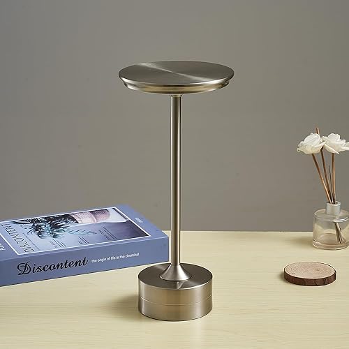 Miniatura 8 de Moderno restaurante creativo bar lámpara de mesa cuidado de los ojos lámpara de mesa lámpara de noche táctil USB recargable lámpara de noche negro