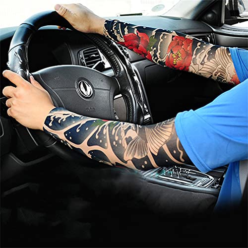 LKJYBG Nylon Outdoor Tattoo Print Arm Ärmel zum Fahren Reiten Klettern Sonnencreme Arm Cover zufällige Farbe Einheitsgröße Cover