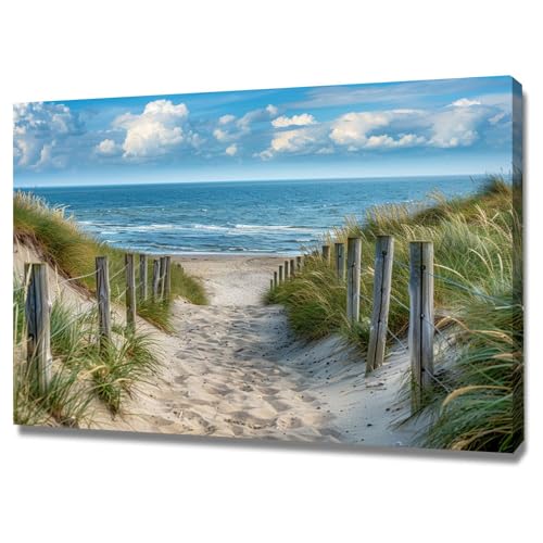 Impression sur toile 60x80cm paysage de plage avec cadre moderne