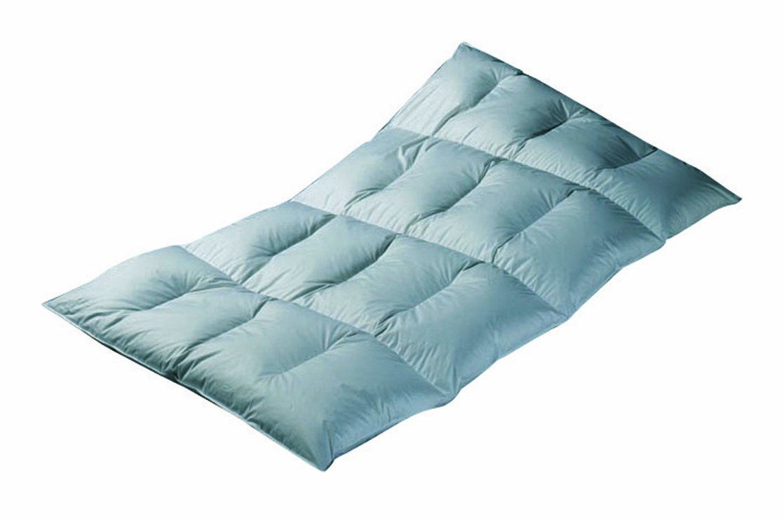 Daunendecke, 4 K Steppbett, ÜBERGANG medium, 135x200 cm, 60% Daunen / 40% Federn kanadisch, 1200 gr.