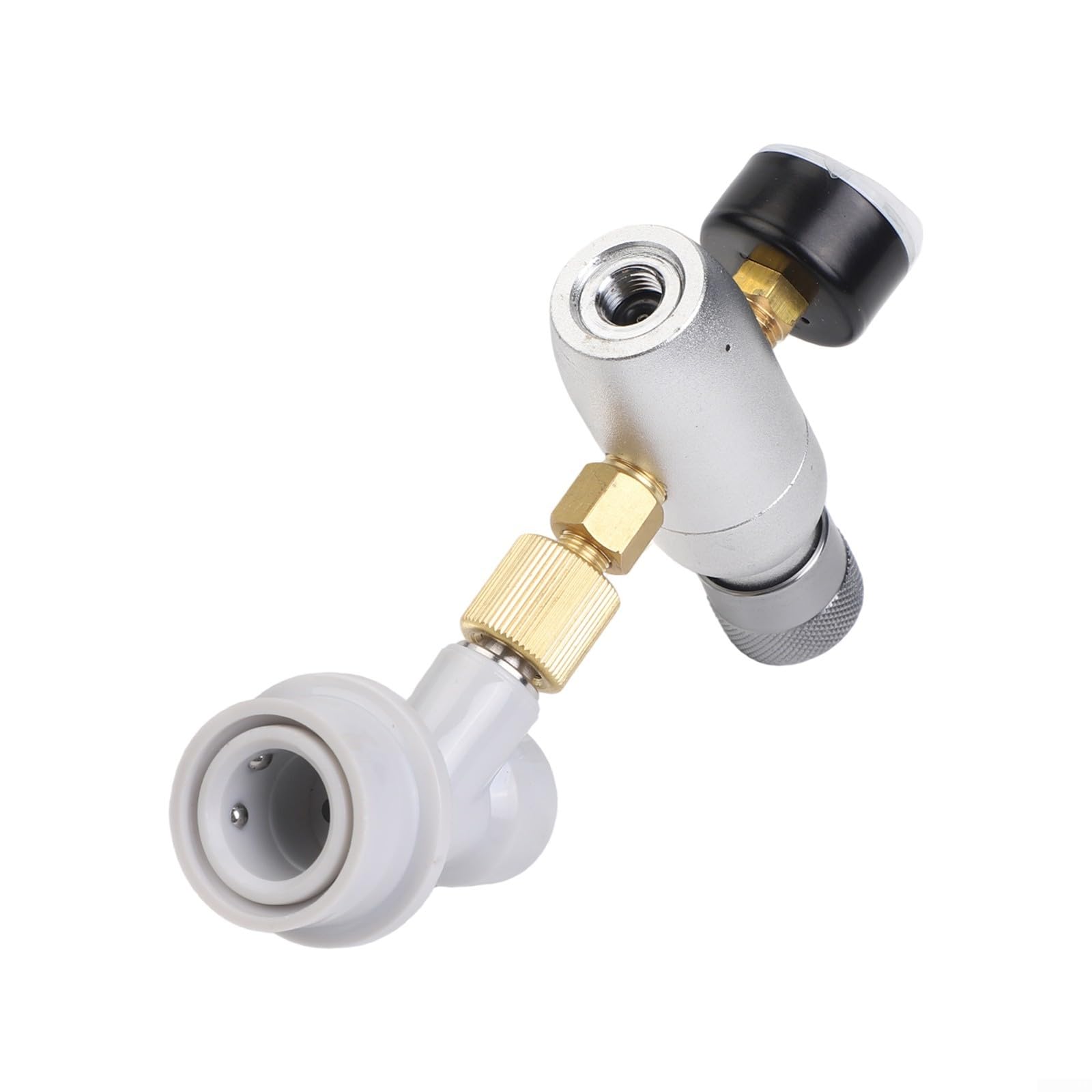 Regolatore barile di birra 0-60 PSI, valvola di riduzione della pressione in alluminio anodizzato con chiusura a sfera, dispenser compatto Homebrew