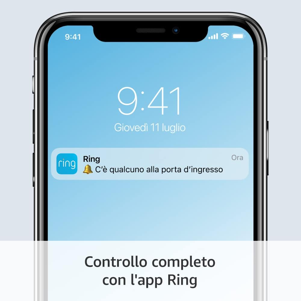 Ring Videocitofono Plus a batteria (Ultimo modello) | Battery Video Doorbell Plus | Videocitofono wireless, videocamera con video in HD a 1536p, batteria ricaricabile | Facile da installare (5 min)