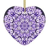 Adornos de Navidad, adornos colgantes decorativos de Navidad, decoración colgante de árbol de Navidad de cerámica en forma de corazón, recuerdo festivo para decoración del hogar, regalos, flores de