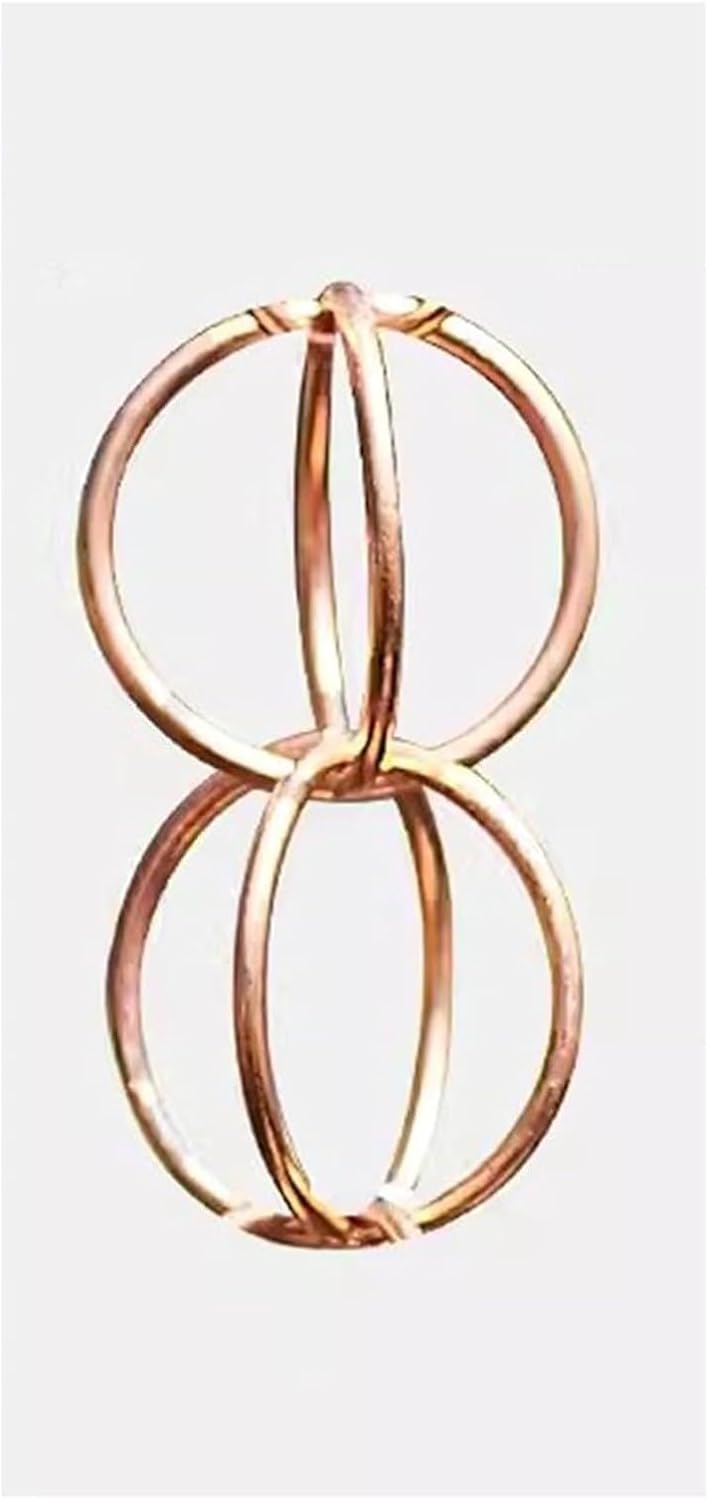 Rain Chains,Rain Catcher Chain, Ring Pure Copper Rain Chains,Decorative Metal Double Loop Chain Bell, Rain Catchers Garden Art,B-4m/131ft