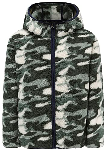 Boys Fleece Sherpa Hoodie Sweatshirts Kids Ultra Soft Full-Zip Jacket