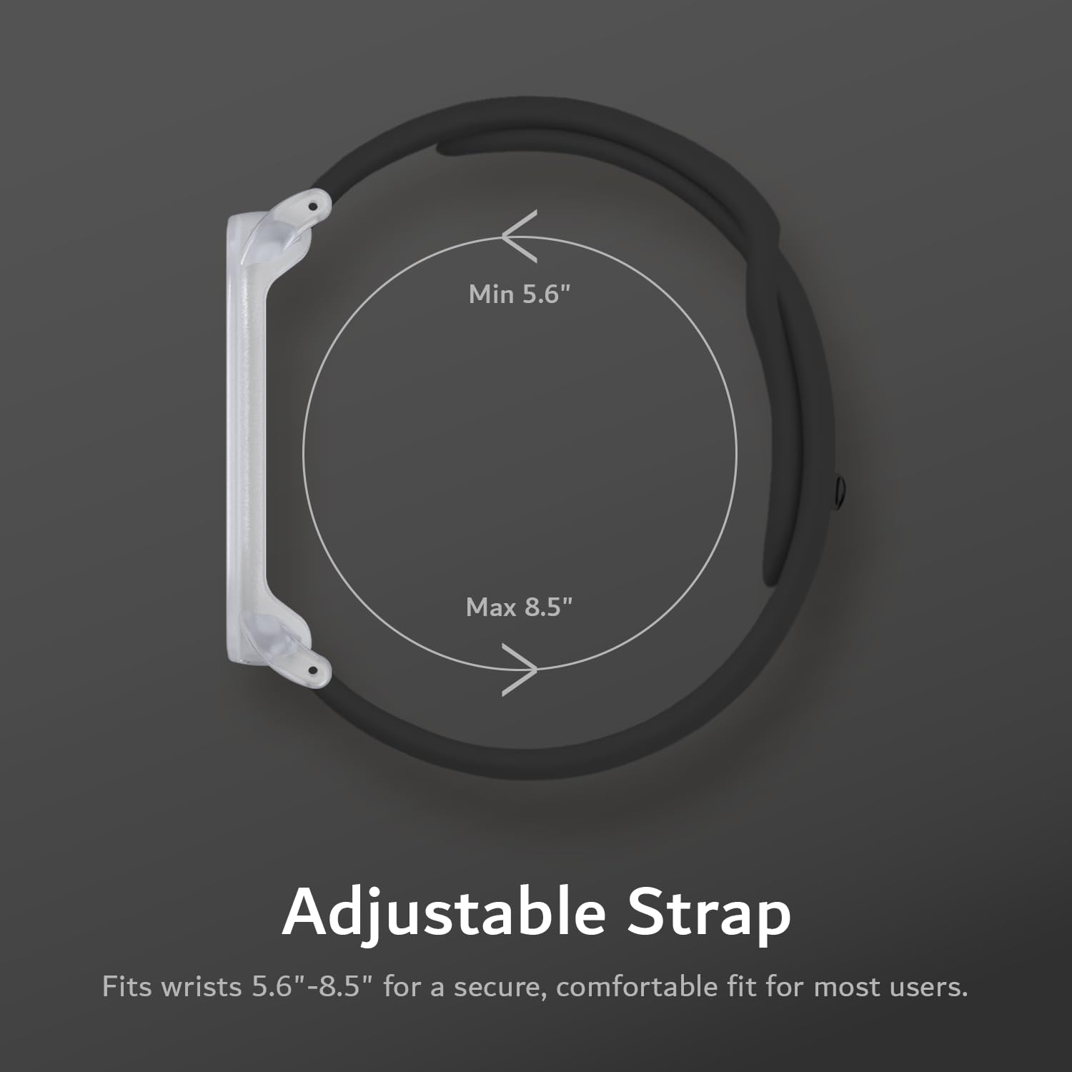 TUDIA Étui PC à Clipser Bracelet en Silicone réglable pour PLAUD NotePin AI Noir