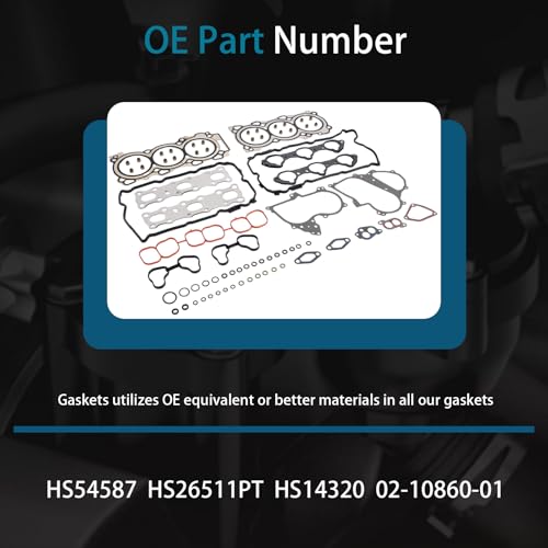 Image of AUCERAMIC Cylinder Head Gasket Set Fit for 2013-2016 Nissan Pathfinder 2007-2020 Nissan Altima Maxima Murano Quest 2013-2016 Infiniti JX35 QX60 Vavle Cover Gasket 3.5L V6 DOHC HS54587 HS26511PT