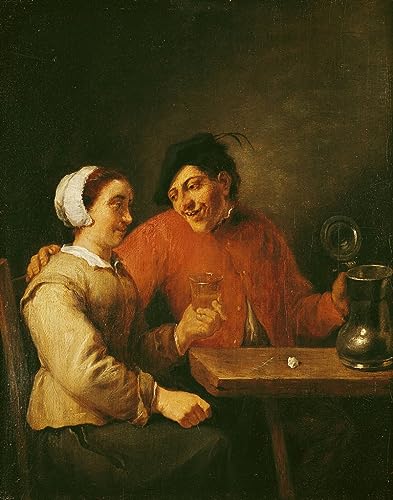 Tableau Buveurs par Adriaen Brouwer impression d'art mural haut de gamme 60x90cm