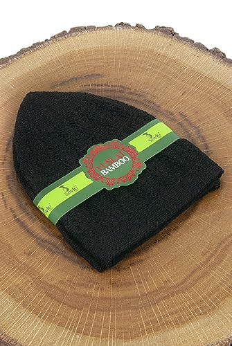 ihvan online Turkish Muslim Winter Kufi Hats for Men, Taqiya, Takke, Peci, Islamic Caps, Islamic Gifts, Standart Size,Black