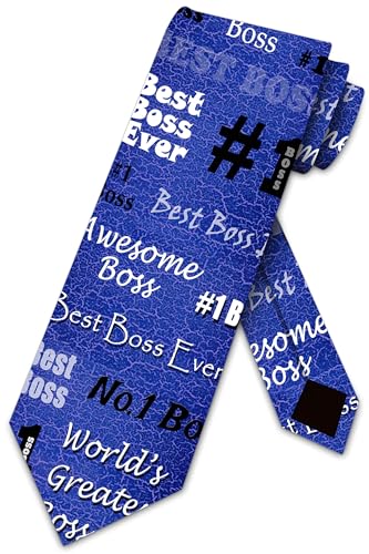 Three Rooker Bosss Day Ties Boss Neck Tie Mens Manager Gift Royal