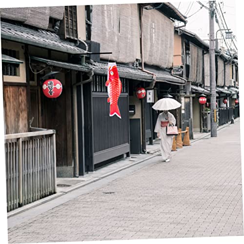 Drapeau de carpe japonaise en tissu rouge UKCOCO pour décoration extérieure - 7
