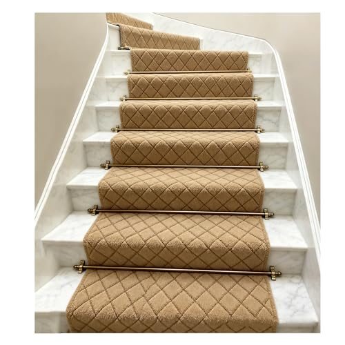 Barras de latón para alfombras de escalera duraderas con remates ornamentales de lujo 7