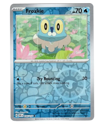 Pokemon - Froakie 056/197 - Obsidian Flames - Reverse Foil - Single Card