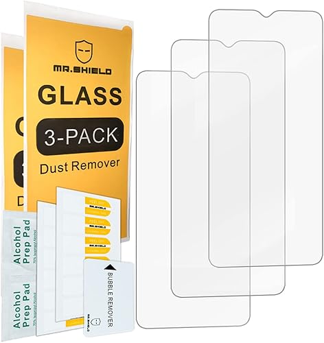 Miniatura 2 de Mr.Shield Paquete de 3 Diseñado para Samsung Galaxy A03 vidrio templado Vidrio japonés con dureza 9H Protector de pantalla con reemplazo de por vida