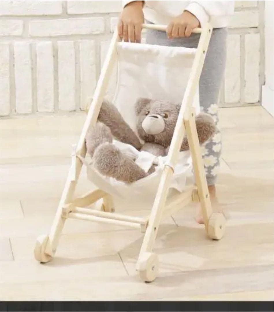 Amazon | 木製 ドールバギー 3COINS 手押し車 品薄 スリコ | 手押し車