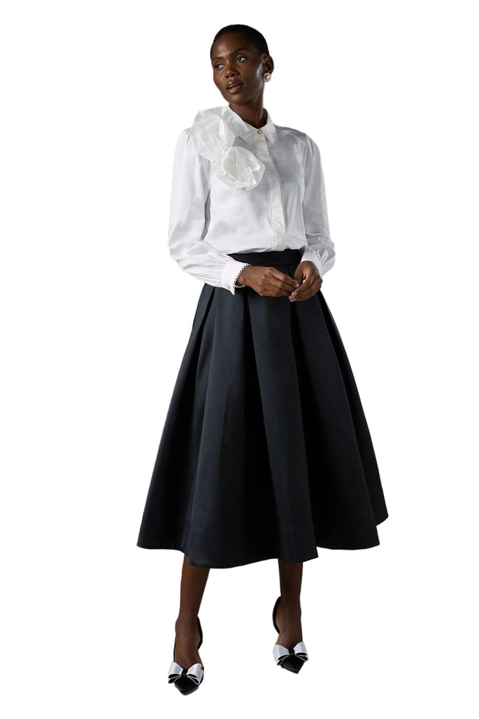 Coast Twill Full Volume Skirt, 16, Black