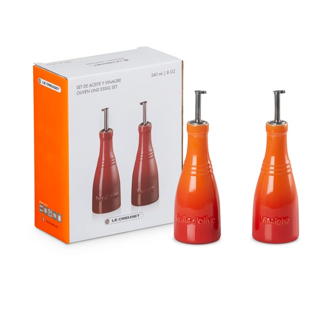 LE CREUSET Oil and Vinegar Set, Orange, Ceramic, : Amazon.sg: Home