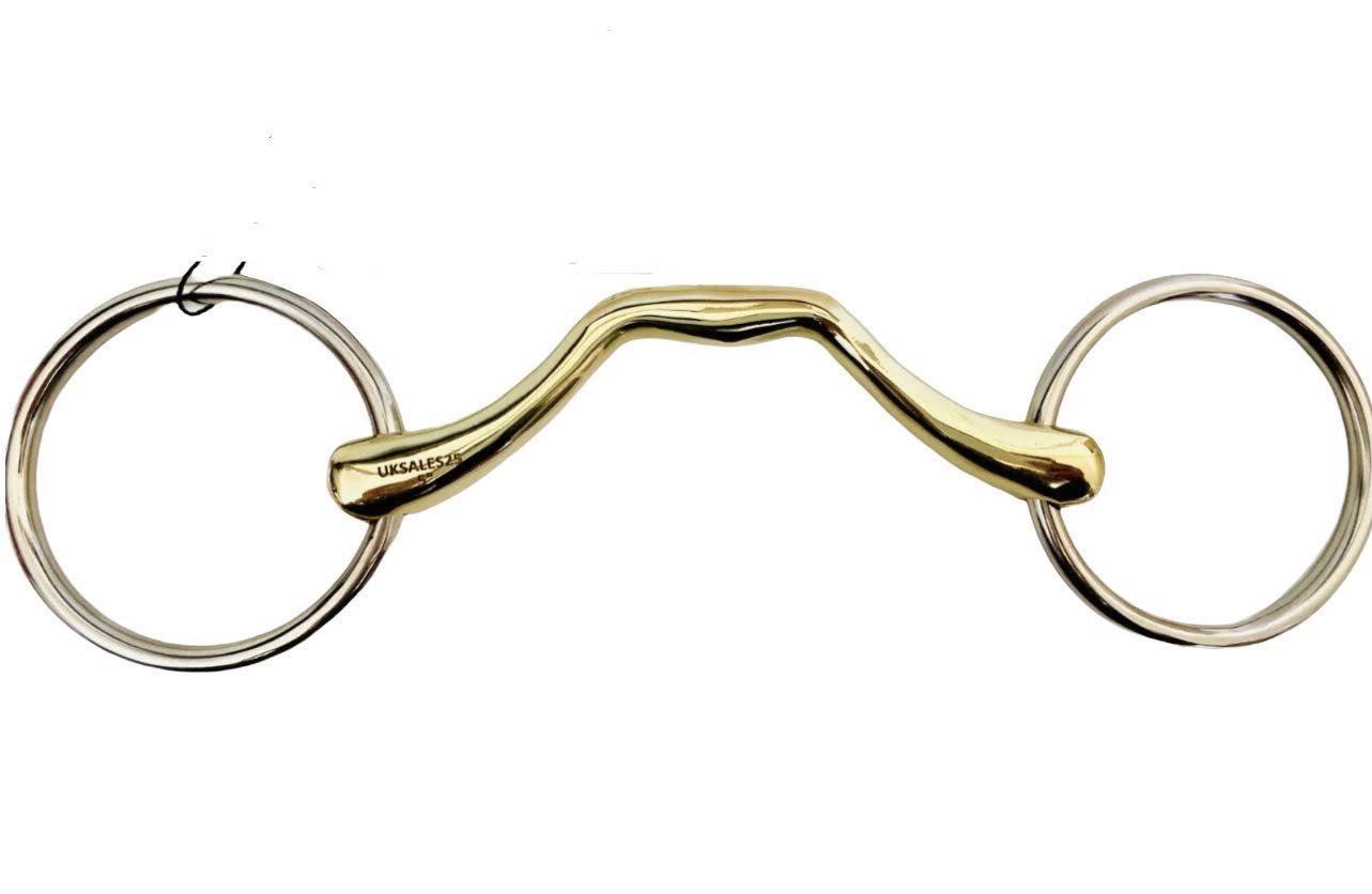 Loose Ring Mouth Ported Snaffle Bit (UKSALES25ยฎ Horse Bits) (4.5")