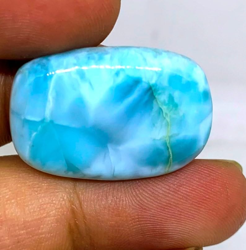 Larimar naturel cabochon rectangulaire d'exception GH_NAT_07138 pour joaillerie - 4