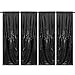 WISPET Black Sequin Backdrop Curtains 4 Panels 2FTx8FT Wedding Photo Backdrop Glitter Birthday Bridal Party Curtains Sparkle Background Party Decor Curtains