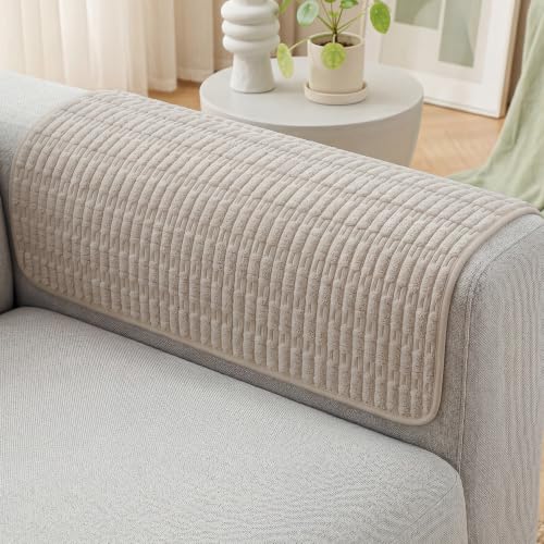 Foxdecor Couch Arm Covers for Sofa Arm Chair Covers Set of 2